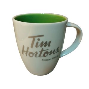 Tim Hortons Limited Edition 2014 White And Green Coffee Mug 16 oz